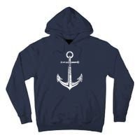 Vintage Anchor Summer Sailing Design Tall Hoodie