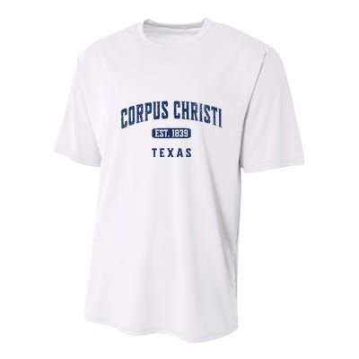 Vintage Athletic Souvenir Visit Corpus Christi Texas Youth Performance Sprint T-Shirt