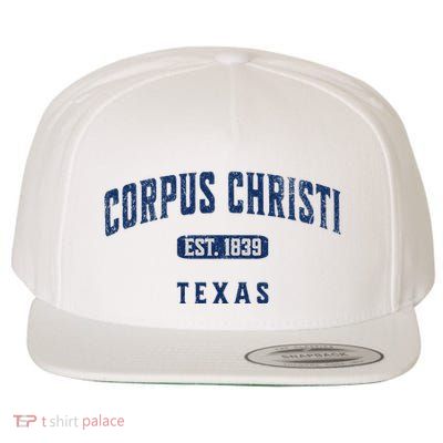 Vintage Athletic Souvenir Visit Corpus Christi Texas Wool Snapback Cap