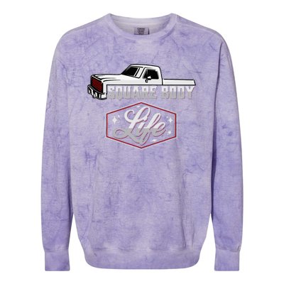 Vintage American Square Body Truck 4x4 Mud Trucks Colorblast Crewneck Sweatshirt