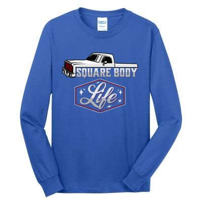 Vintage American Square Body Truck 4x4 Mud Trucks Tall Long Sleeve T-Shirt