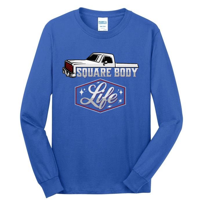 Vintage American Square Body Truck 4x4 Mud Trucks Tall Long Sleeve T-Shirt