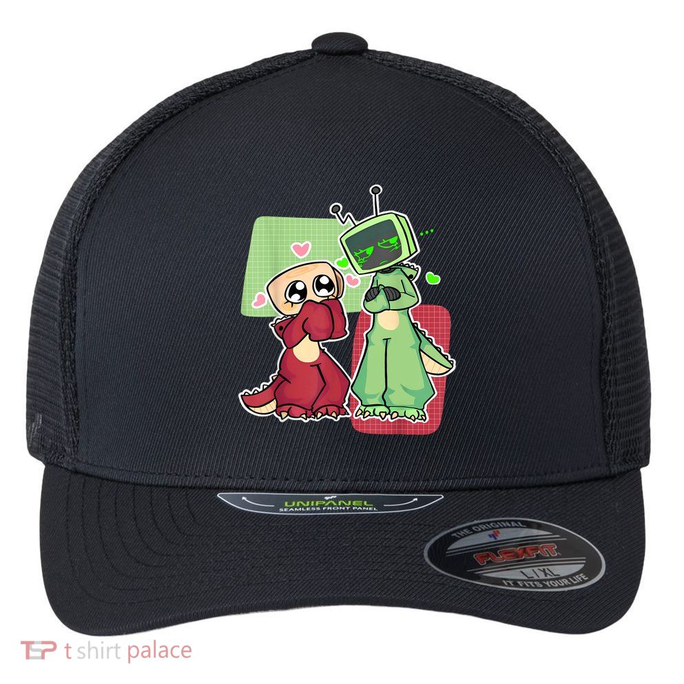 Vee And Shelly From Dandy's World for Boys and Girls 2025 Flexfit Unipanel Trucker Cap