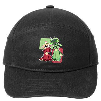 Vee And Shelly From Dandy's World for Boys and Girls 2025 7-Panel Snapback Hat