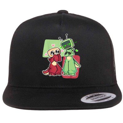 Vee And Shelly From Dandy's World for Boys and Girls 2025 Flatbill Hat
