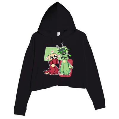 Vee And Shelly From Dandy's World for Boys and Girls 2025 Crop Fleece Hoodie