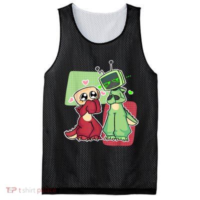 Vee And Shelly From Dandy's World for Boys and Girls 2025 Mesh Reversible Basketball Jersey Tank