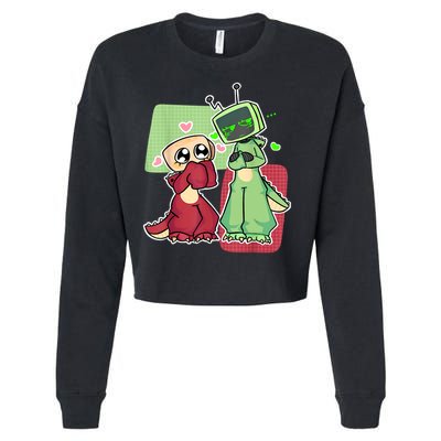 Vee And Shelly From Dandy's World for Boys and Girls 2025 Cropped Pullover Crew