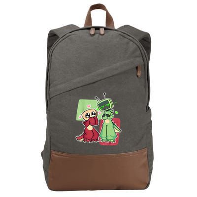 Vee And Shelly From Dandy's World for Boys and Girls 2025 Cotton Canvas Backpack
