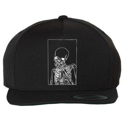 Vintage Aesthetic Skeleton Meaningful Gift Wool Snapback Cap