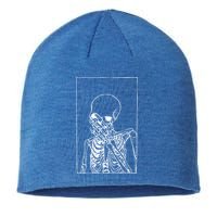 Vintage Aesthetic Skeleton Meaningful Gift Sustainable Beanie