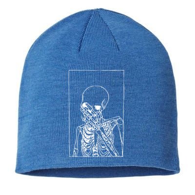 Vintage Aesthetic Skeleton Meaningful Gift Sustainable Beanie