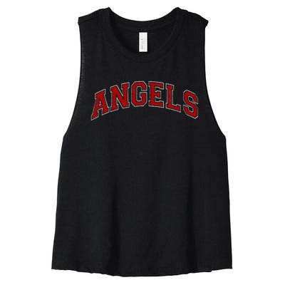 Vintage Angels Sports Women's Racerback Cropped Tank