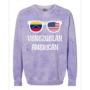 Venezuelan American Sunglasses Usa Venezuela Flags Gift Colorblast Crewneck Sweatshirt