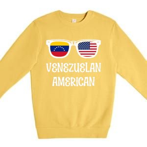 Venezuelan American Sunglasses Usa Venezuela Flags Gift Premium Crewneck Sweatshirt