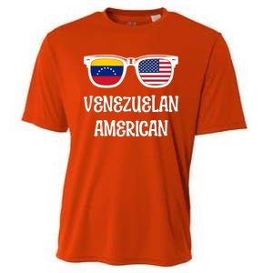 Venezuelan American Sunglasses Usa Venezuela Flags Gift Cooling Performance Crew T-Shirt