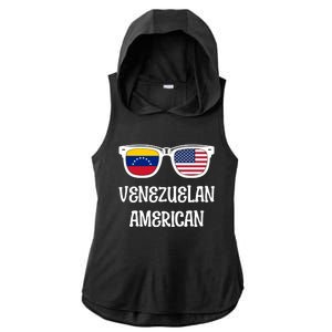 Venezuelan American Sunglasses Usa Venezuela Flags Gift Ladies PosiCharge Tri-Blend Wicking Draft Hoodie Tank