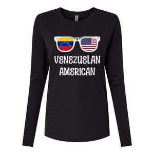 Venezuelan American Sunglasses Usa Venezuela Flags Gift Womens Cotton Relaxed Long Sleeve T-Shirt