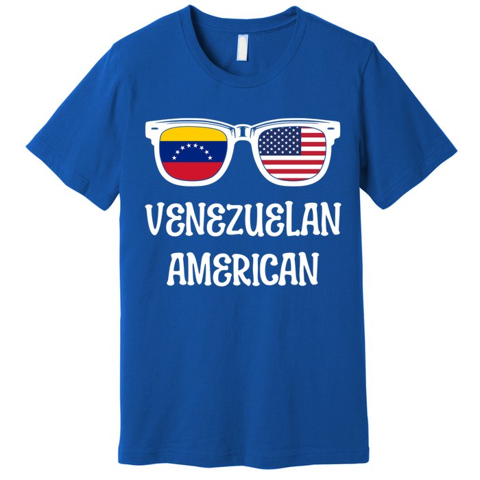 Venezuelan American Sunglasses Usa Venezuela Flags Gift Premium T-Shirt