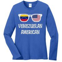 Venezuelan American Sunglasses Usa Venezuela Flags Gift Ladies Long Sleeve Shirt