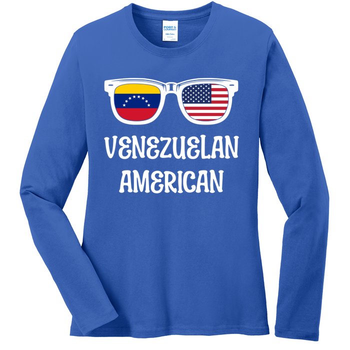 Venezuelan American Sunglasses Usa Venezuela Flags Gift Ladies Long Sleeve Shirt