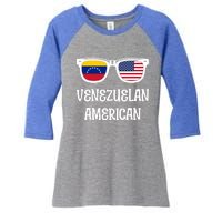 Venezuelan American Sunglasses Usa Venezuela Flags Gift Women's Tri-Blend 3/4-Sleeve Raglan Shirt