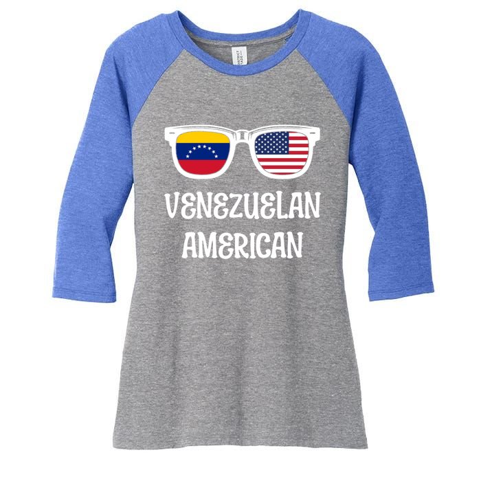 Venezuelan American Sunglasses Usa Venezuela Flags Gift Women's Tri-Blend 3/4-Sleeve Raglan Shirt