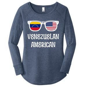 Venezuelan American Sunglasses Usa Venezuela Flags Gift Women's Perfect Tri Tunic Long Sleeve Shirt