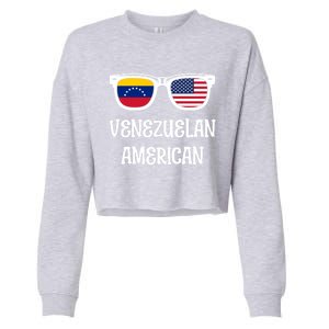 Venezuelan American Sunglasses Usa Venezuela Flags Gift Cropped Pullover Crew