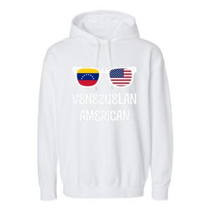 Venezuelan American Sunglasses Usa Venezuela Flags Gift Garment-Dyed Fleece Hoodie