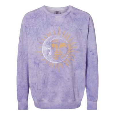 Vintage Astronomy Stars Sun Moon Planets Astronaut Colorblast Crewneck Sweatshirt