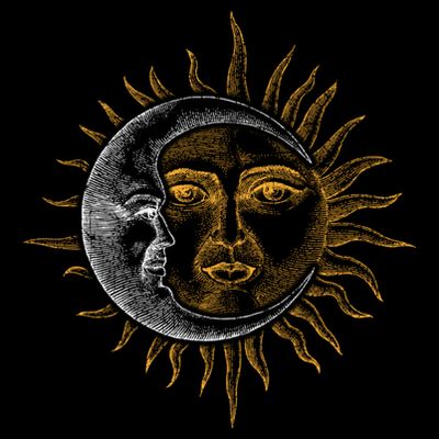 Vintage Astronomy Stars Sun Moon Planets Astronaut T-Shirt