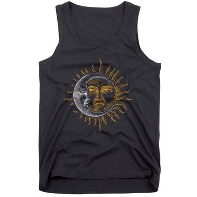 Vintage Astronomy Stars Sun Moon Planets Astronaut Tank Top