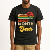 Vintage Awesome Since Customize Month And Year Birthday Tall T-Shirt