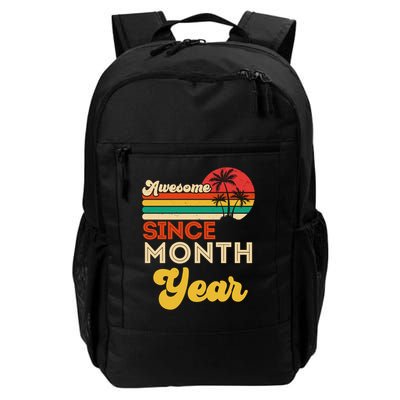 Vintage Awesome Since Customize Month And Year Birthday Backpack