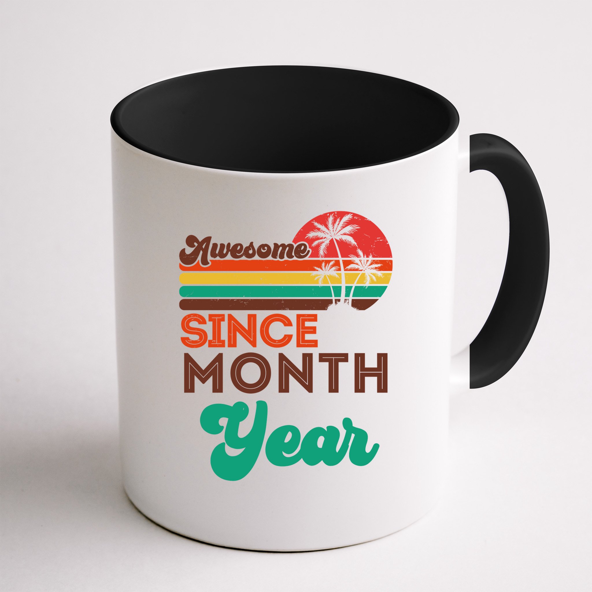 Vintage Awesome Since Customize Month And Year Birthday Mug