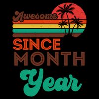 Vintage Awesome Since Customize Month And Year Birthday Mug