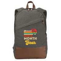 Vintage Awesome Since Customize Month And Year Birthday Cotton Canvas Backpack