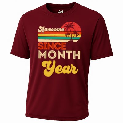 Vintage Awesome Since Customize Month And Year Birthday Performance Shirt