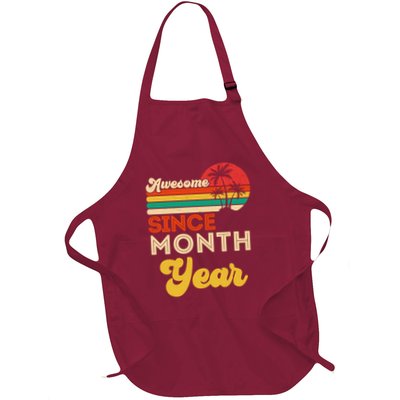Vintage Awesome Since Customize Month And Year Birthday Apron