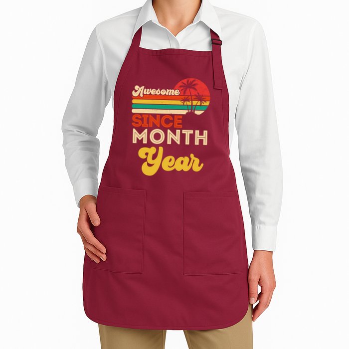 Vintage Awesome Since Customize Month And Year Birthday Apron
