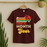Vintage Awesome Since Customize Month And Year Birthday T-Shirt