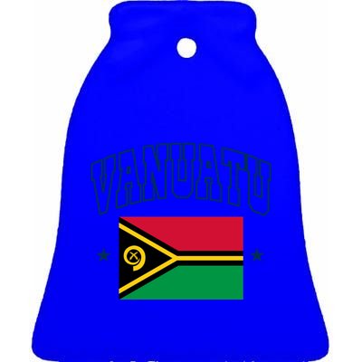 Vanuatu Athletic Souvenir Flag Gift Ceramic Bell Ornament