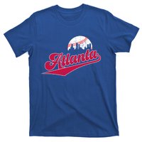 Vintage Atlanta Skyline Retro Game Day Baseball Gift T-Shirt