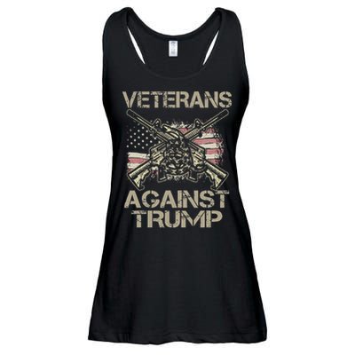 Veterans Against Trump Military Ladies Essential Flowy Tank