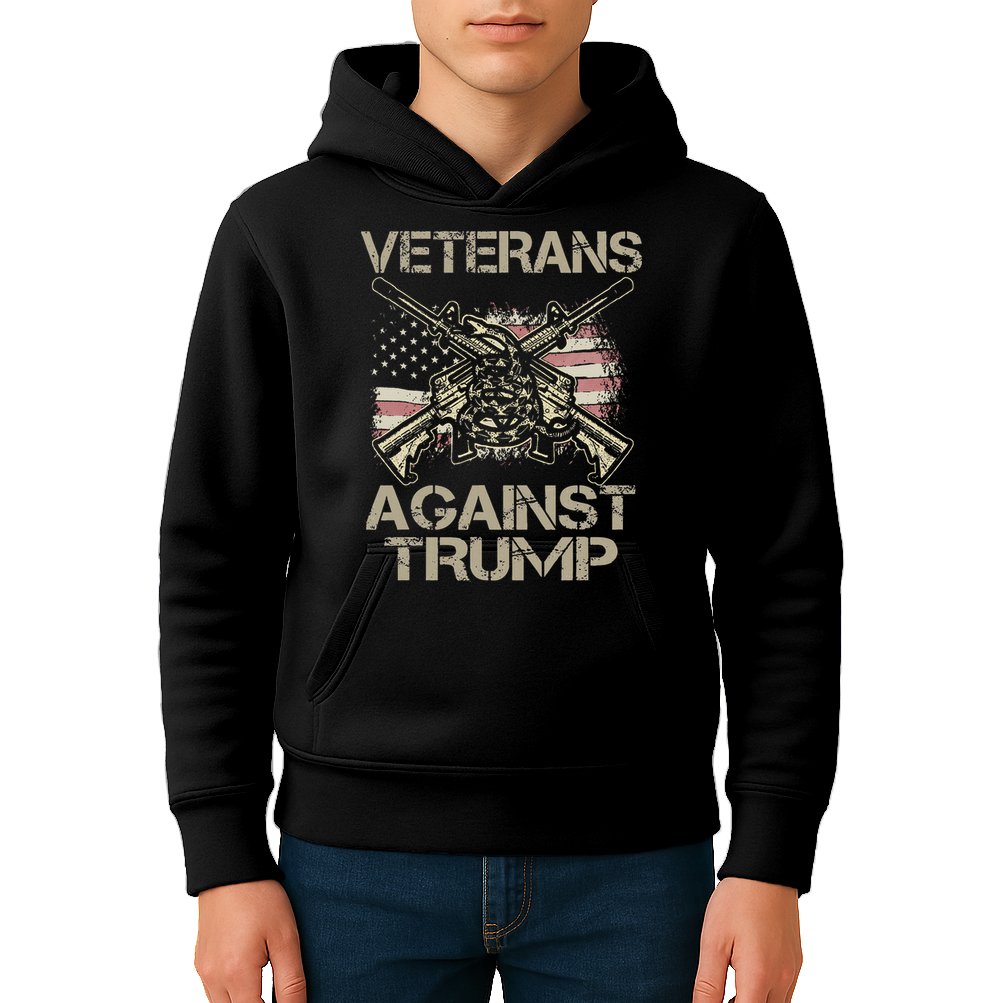 Veterans Against Trump Military Kids Hoodie