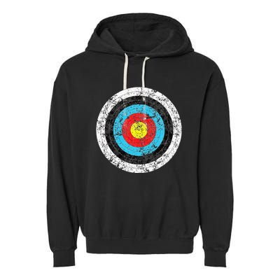 Vintage Archery Target Prank Bulls Eye Funny Prank Gift Garment-Dyed Fleece Hoodie