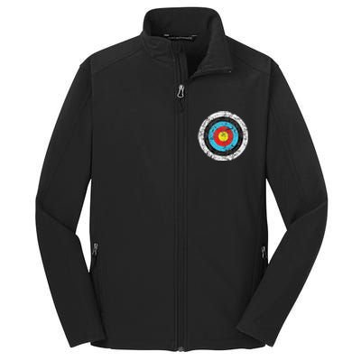 Vintage Archery Target Prank Bulls Eye Funny Prank Gift Core Soft Shell Jacket