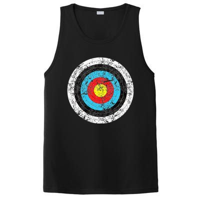 Vintage Archery Target Prank Bulls Eye Funny Prank Gift PosiCharge Competitor Tank