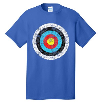 Vintage Archery Target Prank Bulls Eye Funny Prank Gift Tall T-Shirt